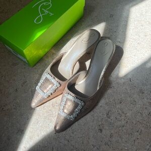 Sam Edelman Brit Mule in Gold Luster Size 11 BRAND NEW NEVER WORN